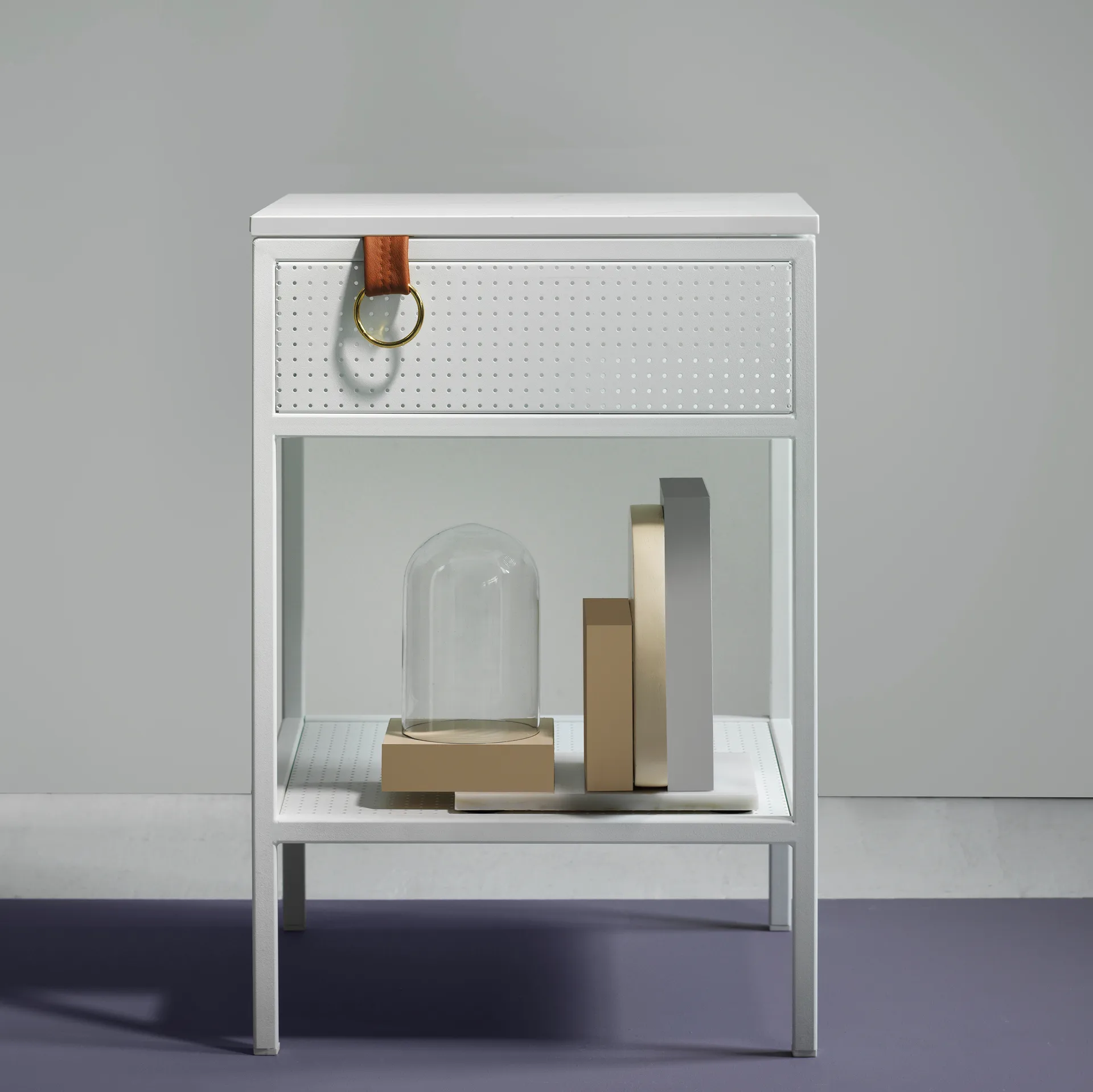 Tracy sivupöytä, vasenkätinen, valkoinen Maze