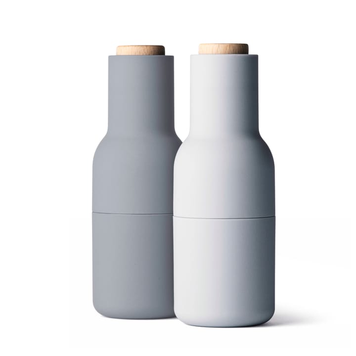 Bottle grinder maustemylly 2-pakkaus special edition - concrete- feather (träkansi) - MENU