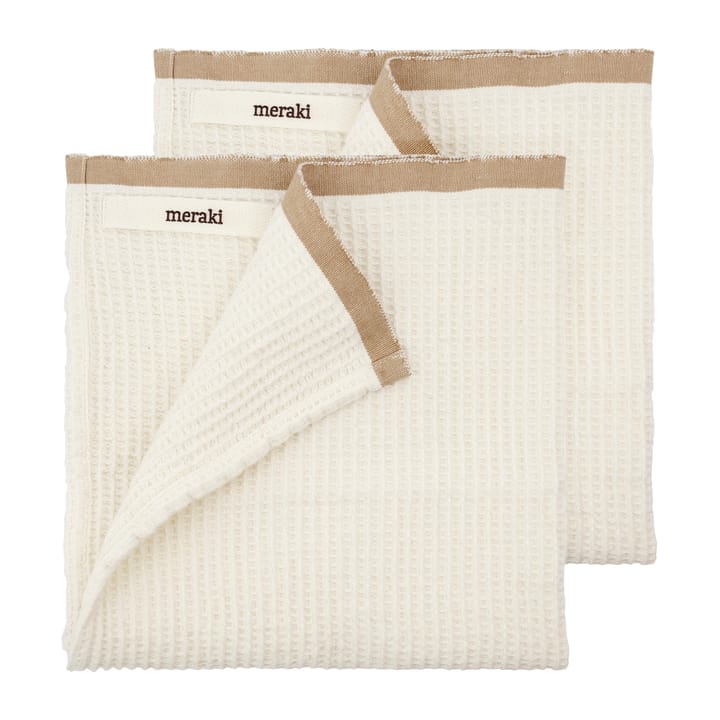 Bare keittiöpyyheliina 50x50 cm 2-pack - Hiekka - Meraki