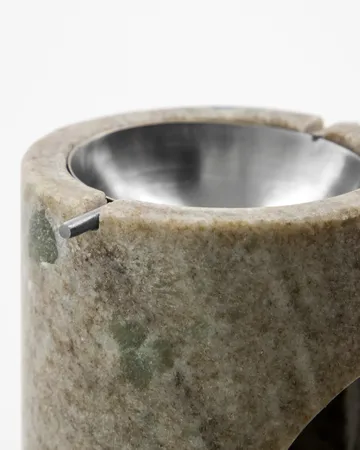 Marmori öljypoltin - Beige, hopeanvärinen viimeistely - Meraki