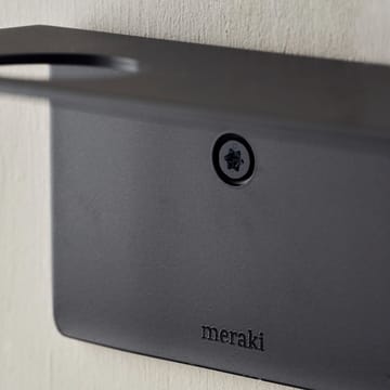 Meraki hylly pullonpidikkeellä ja koukulla - Harjattu musta viimeistely - Meraki