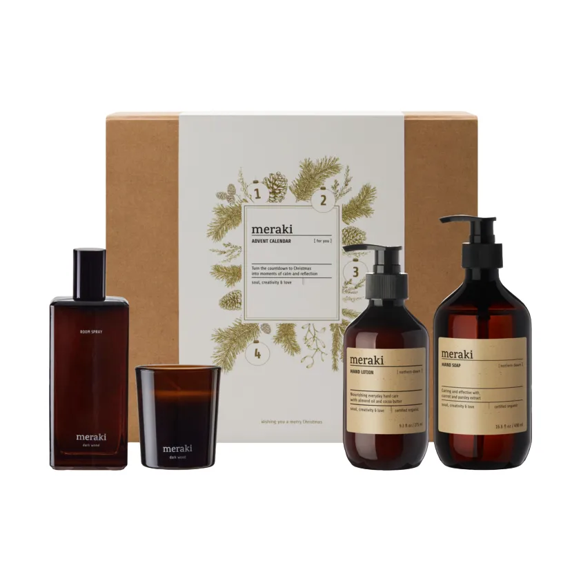 Meraki lahjasetti joulukalenteri, Tumma puu, pohjoinen aamunkoitto Meraki