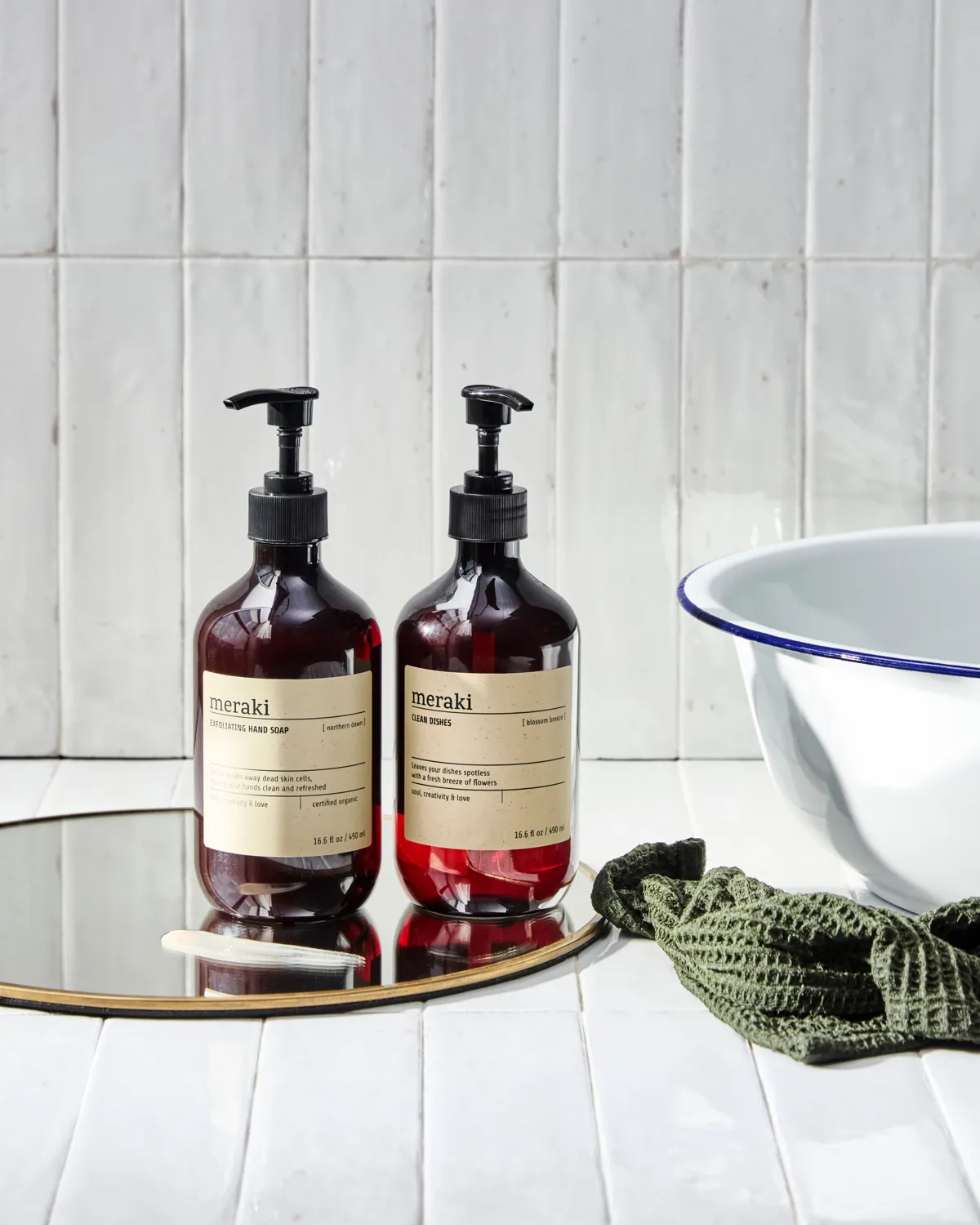 Meraki lahjasetti käsisaippua ja astianpesuaine, Kuoriva Northern star, Blossom breeze Meraki