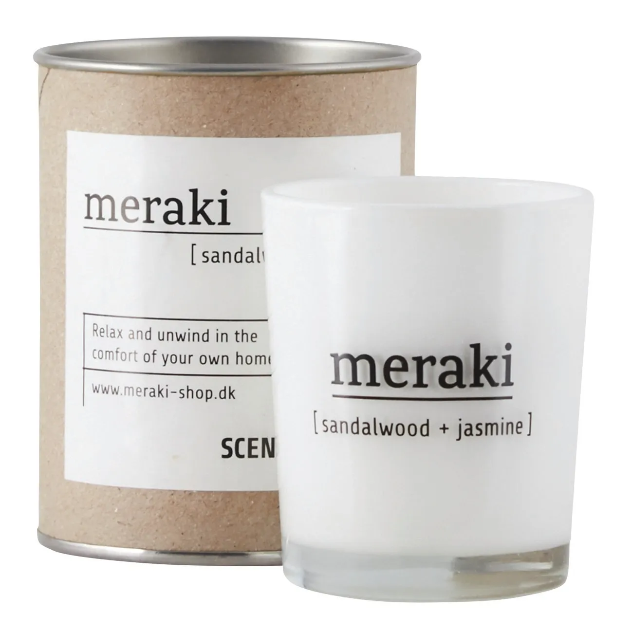 Meraki tuoksukynttilä 35 tuntia, Sandalwood-jasmine Meraki