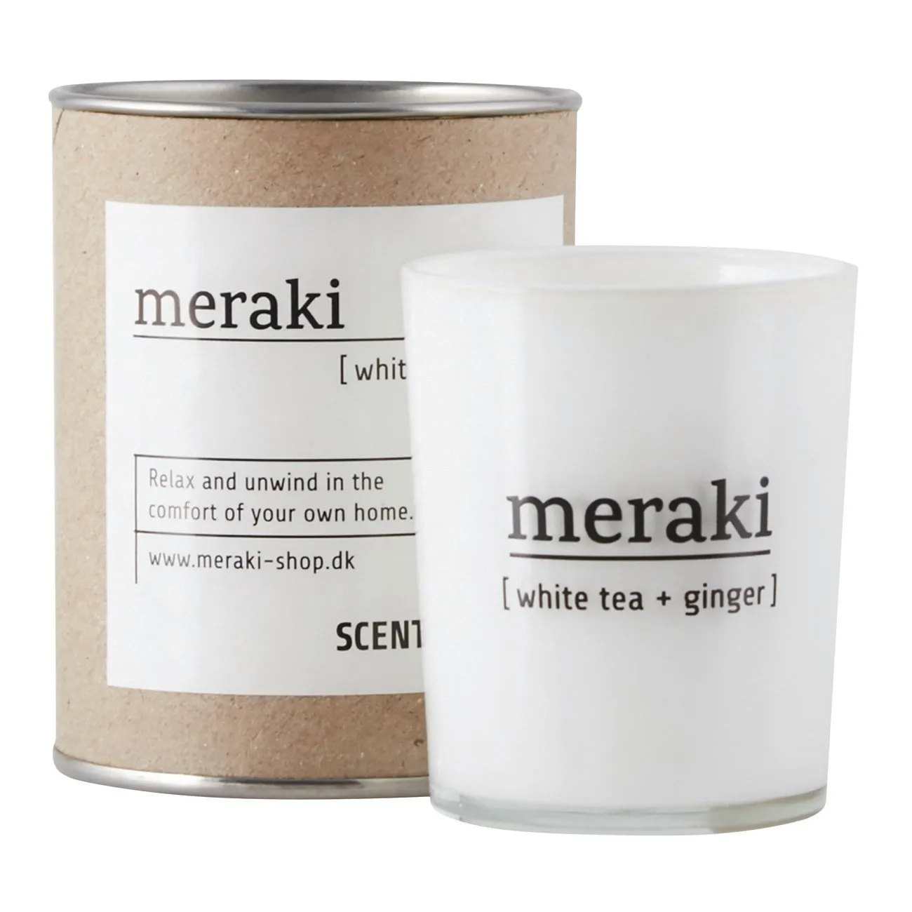 Meraki tuoksukynttilä 35 tuntia, White tea-ginger Meraki
