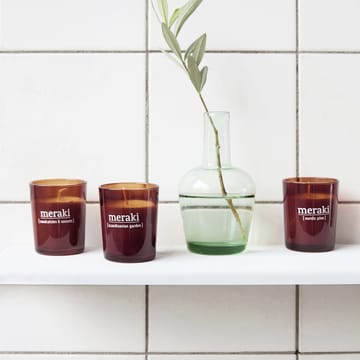 Meraki tuoksukynttilä ruskea lasi 12 tuntia - Scandinavian garden - Meraki