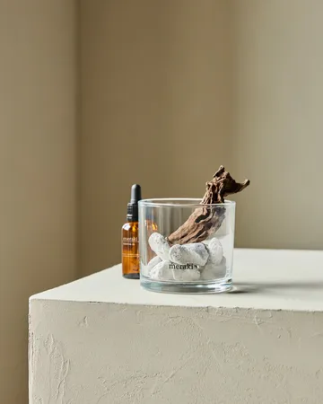 Meraki tuoksunlevitin laavakivi ja puu sis. öljyn - Herbal calm, valkoinen - Meraki