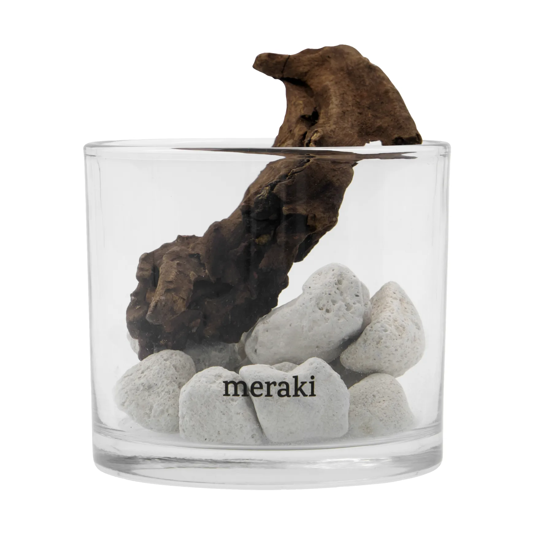 Meraki tuoksunlevitin laavakivi ja puu, Valkoinen Meraki