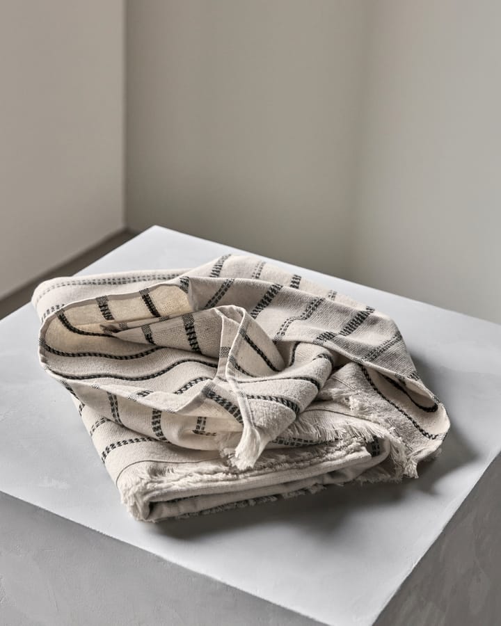 True kylpypyyhe, Off-White musta, 70x140 cm Meraki
