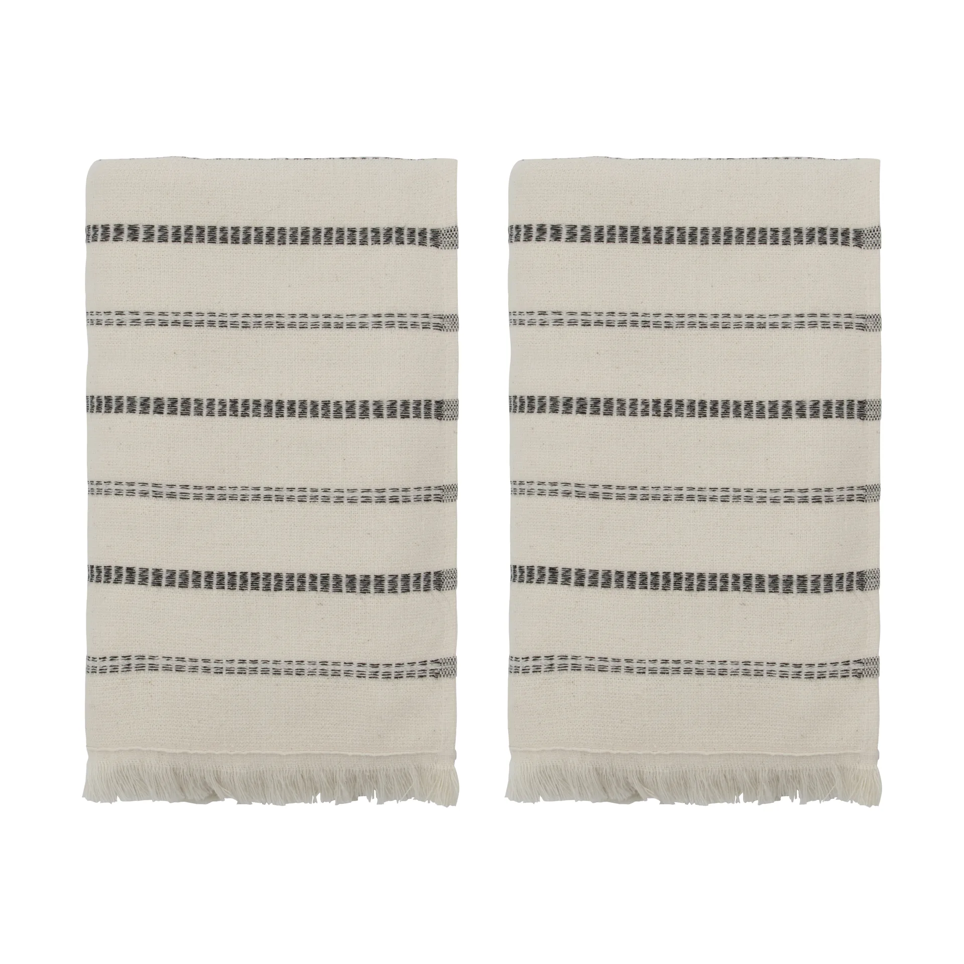 True pyyhe 2 osaa, Off-White-svart, 50x100 cm -> Off-White-musta, 50x100 cm Meraki