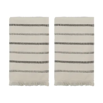 True pyyhe 2 osaa - Off-White-svart, 50x100 cm -> Off-White-musta, 50x100 cm - Meraki