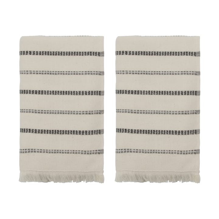 True pyyhe 2 osaa - Off-White-svart, 50x100 cm -> Off-White-musta, 50x100 cm - Meraki