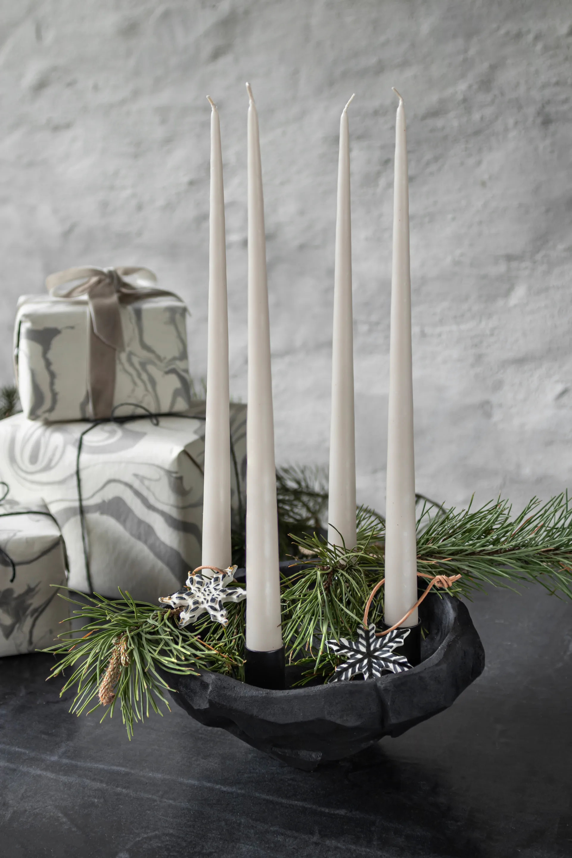 Art Piece -kynttilänjalka Ø 23 cm, Black Mette Ditmer