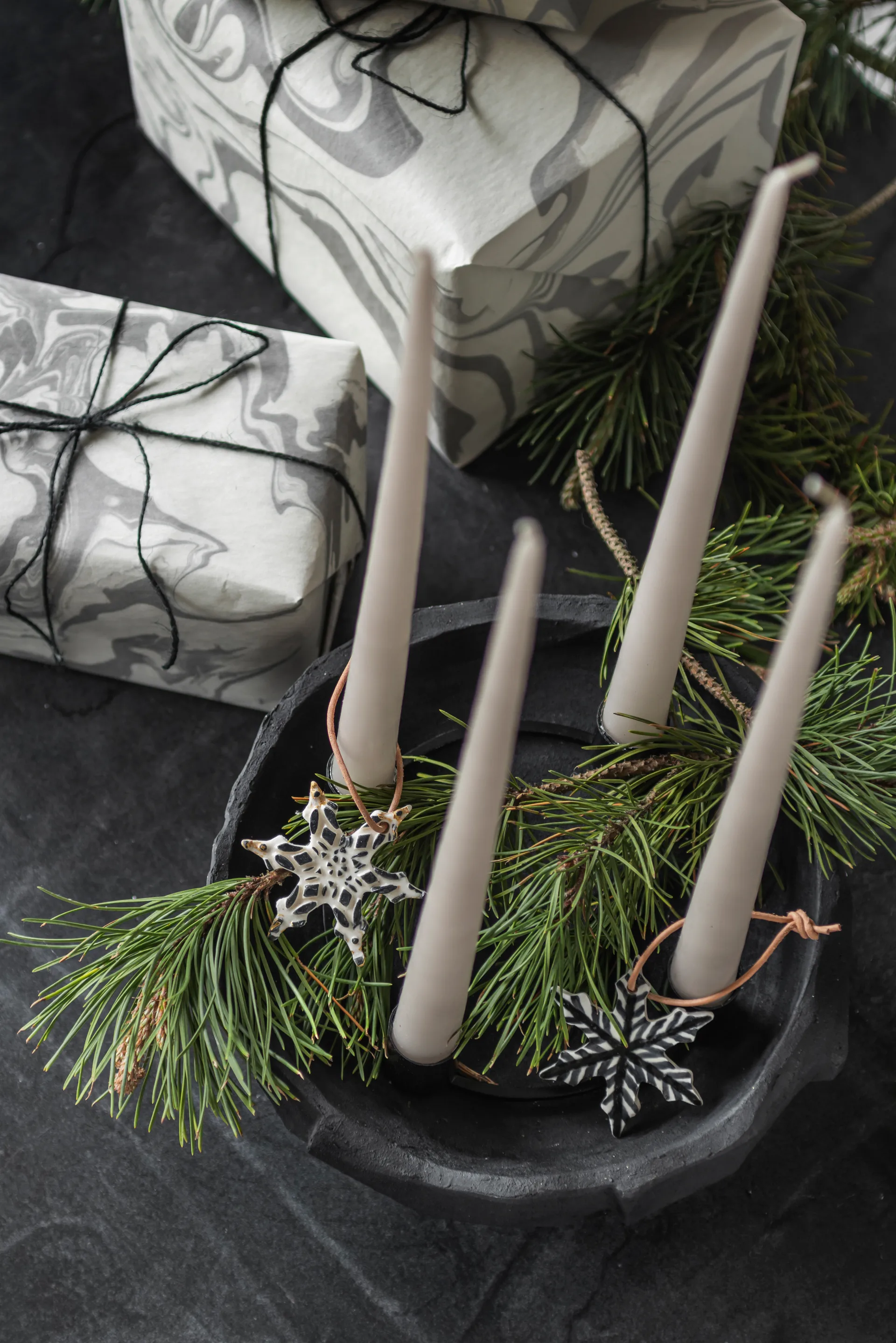 Art Piece -kynttilänjalka Ø 23 cm, Black Mette Ditmer