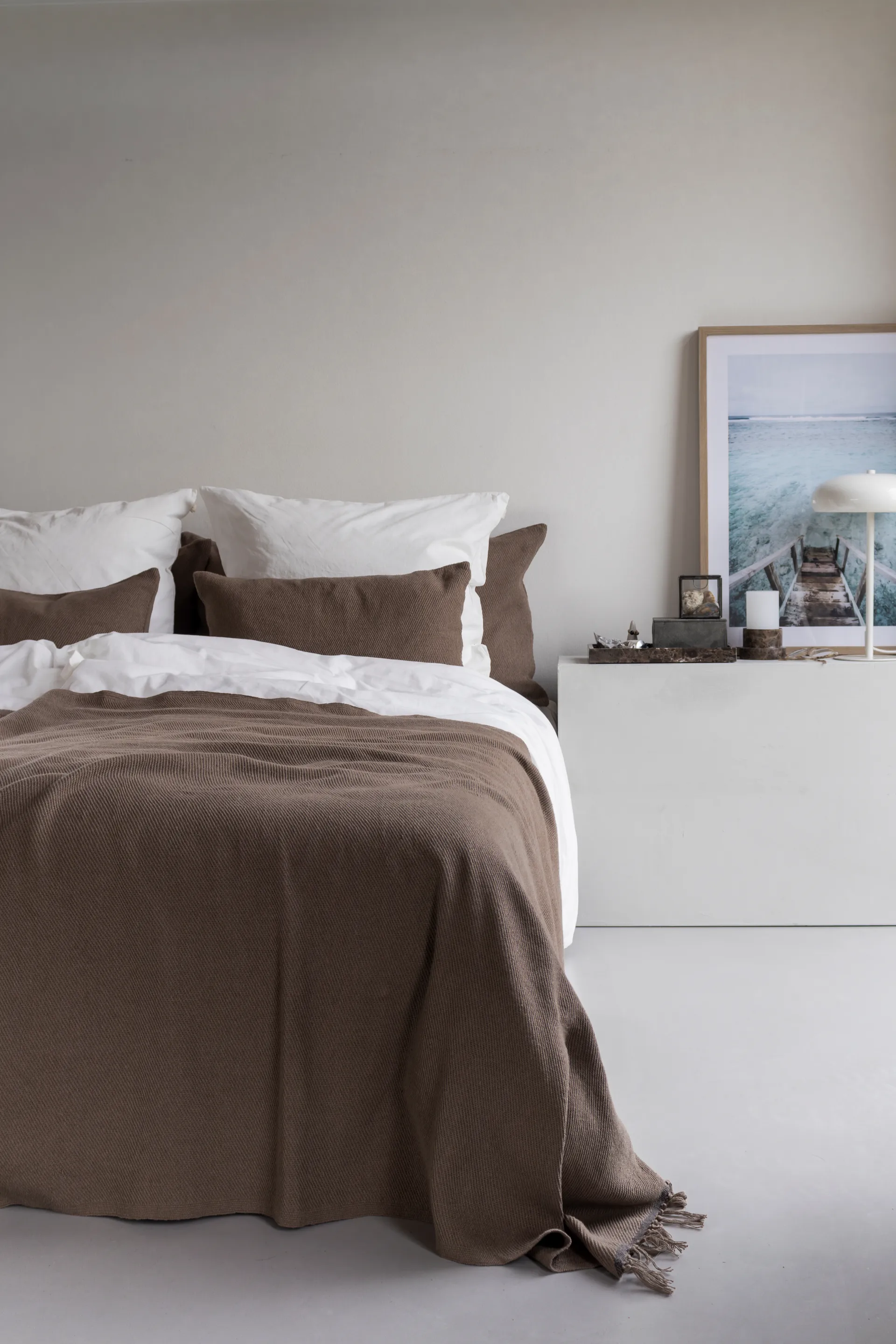 Bohemia päiväpeitto, Taupe, 250x250 cm Mette Ditmer