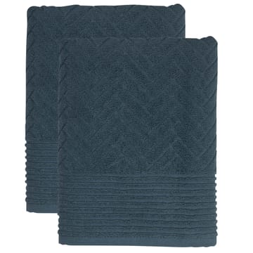 Brick vieraspyyhe 2-pakkaus - midnight blue - Mette Ditmer