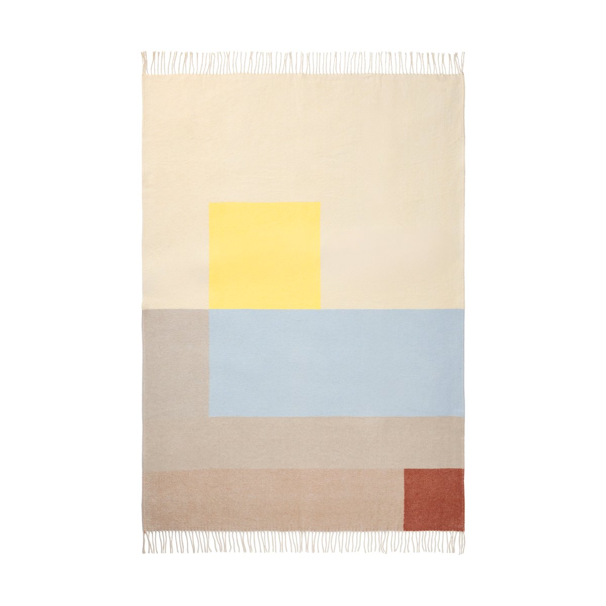 Mette Ditmer Brick viltti 125x190 cm Light yellow | Skandinaavinen Sisustus | Villahuovat & Villaviltit | Keltainen