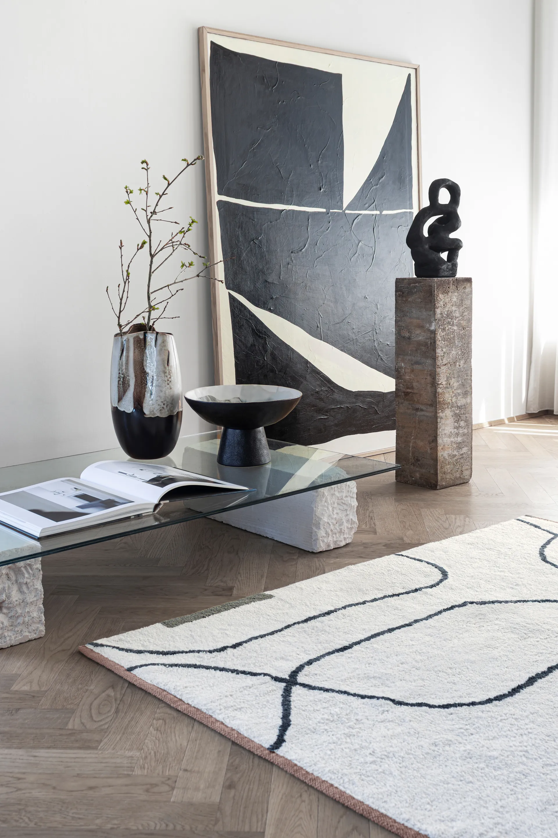 By Hand -maljakko large 38,5 cm, off-white Mette Ditmer