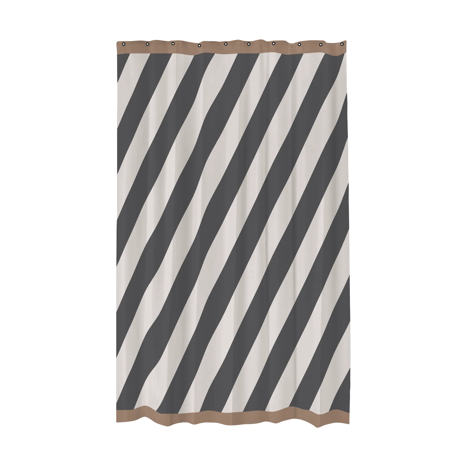 Diagonaali suihkuverho 150x200 cm, Tummanharmaa Mette Ditmer