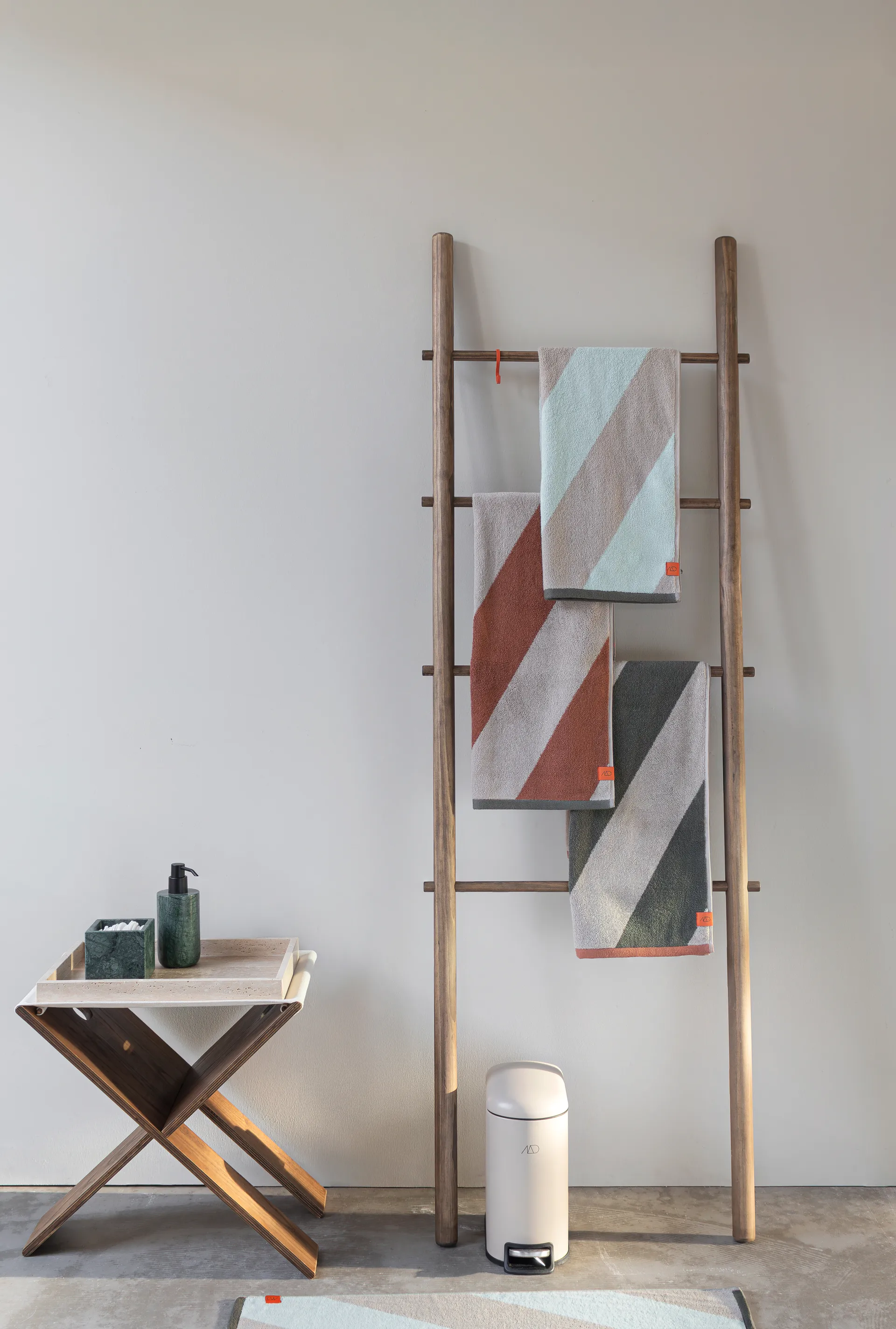 Diagonal pyyhe, Mint, 50x90 cm Mette Ditmer