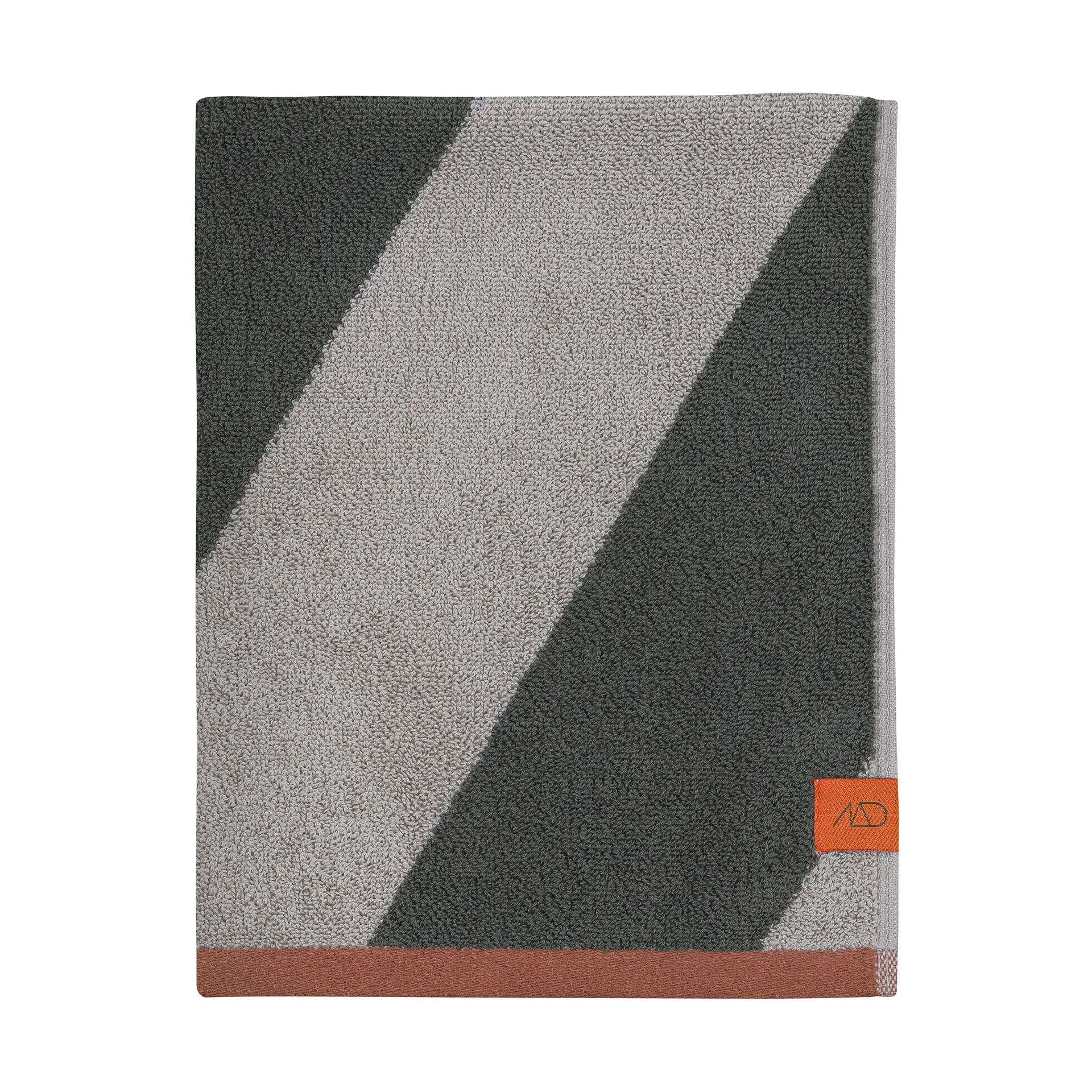 Diagonal pyyhe, Tumma oliivi, 70x133 cm Mette Ditmer