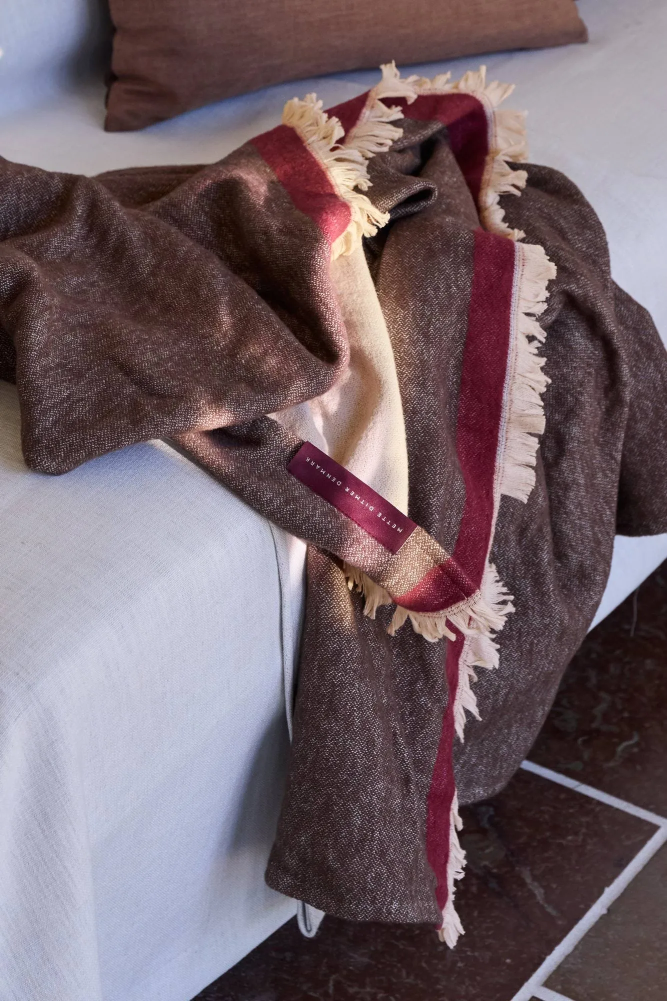Duet torkkupeitto, Brown-Beige (ruskea-beige), 130x175 cm Mette Ditmer