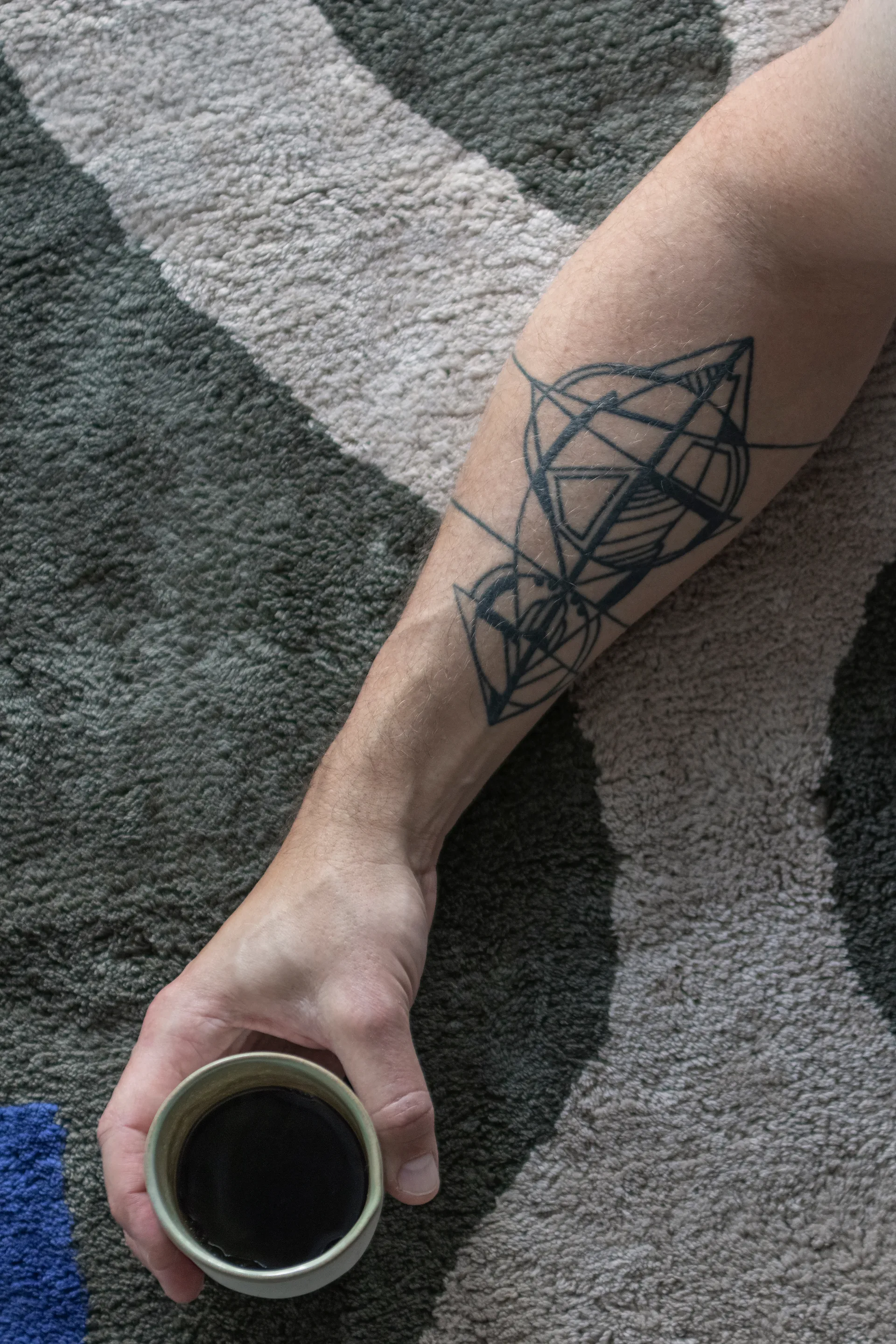 Figura matto, Dark olive, 50x80 cm Mette Ditmer