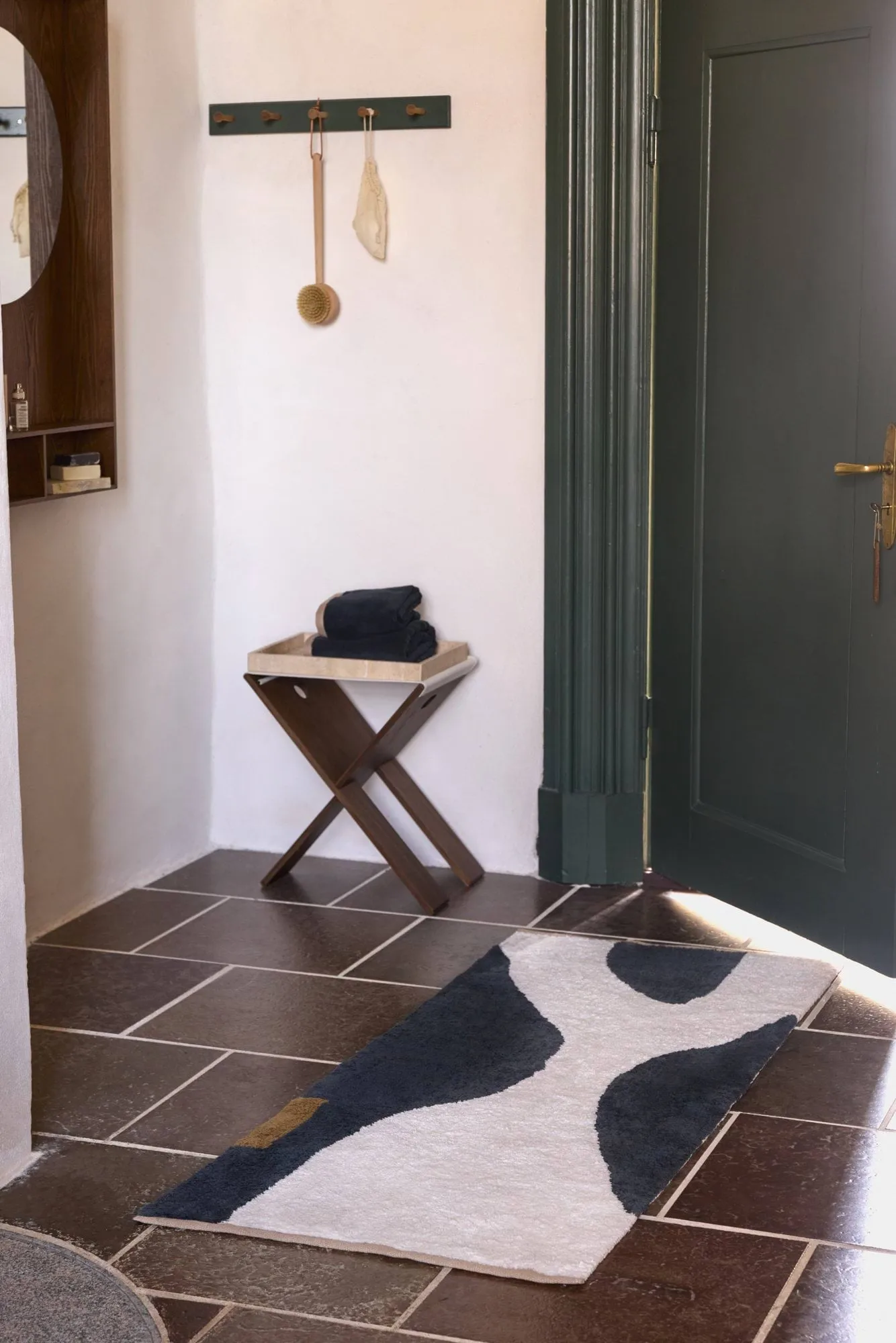 Figura matto, Harmaa-beige, 70x150 cm Mette Ditmer