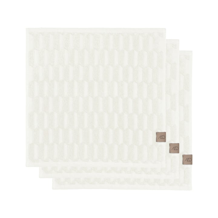 Geo pyyhe 30 x 30 cm 3-pakkaus - Off white - Mette Ditmer
