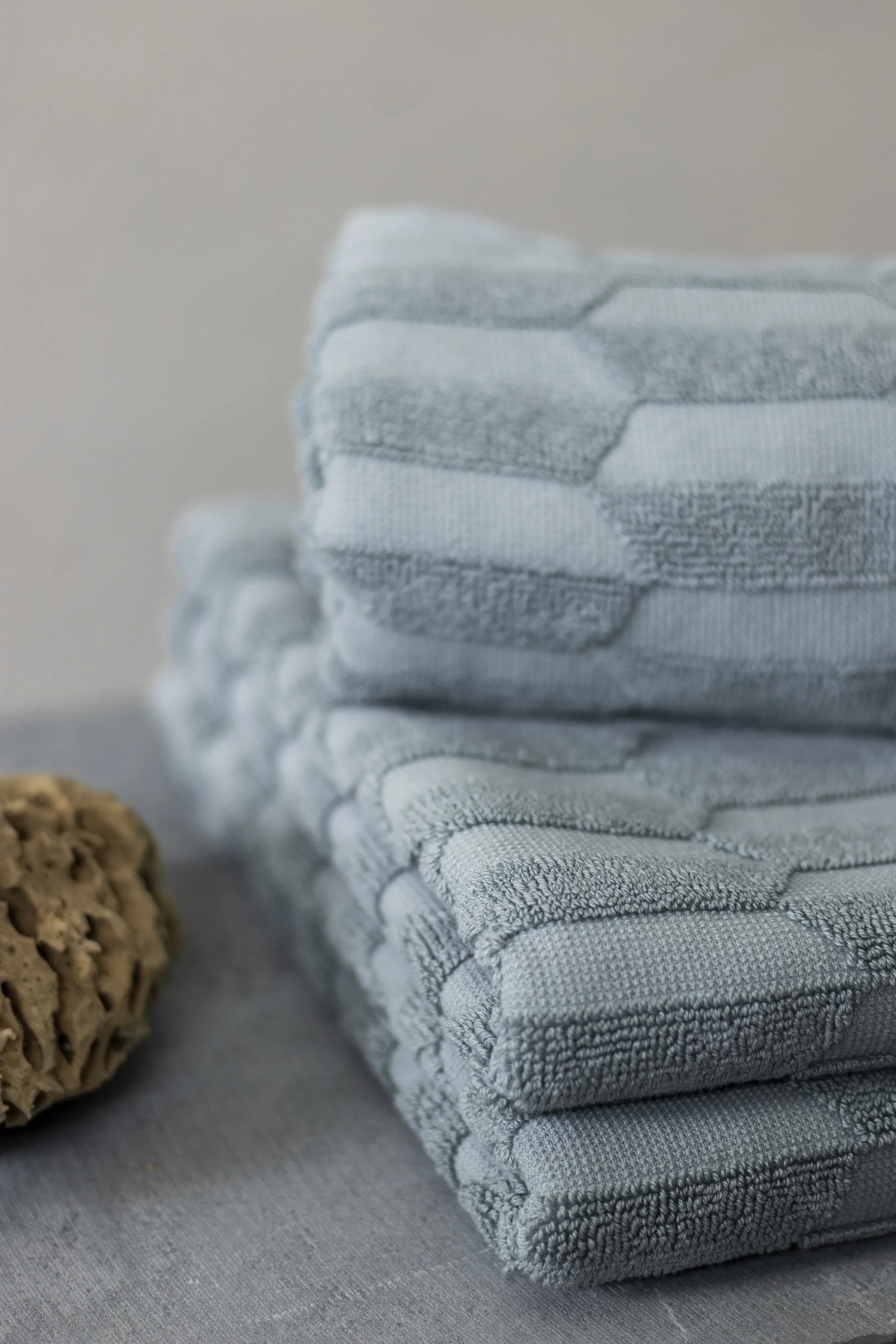 Geo pyyhe 30 x 30 cm 3-pakkaus, Stone blue Mette Ditmer
