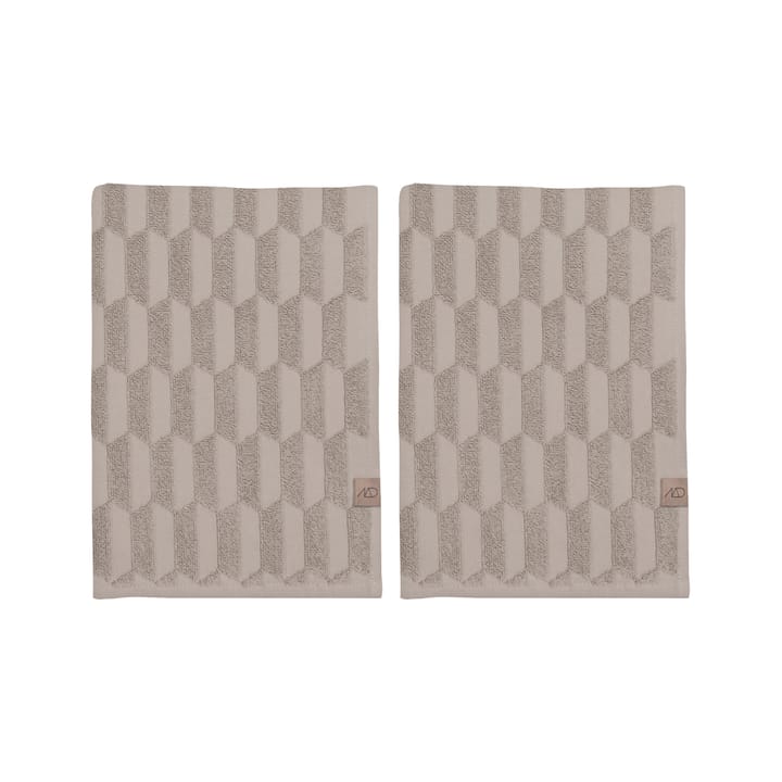 Geo vieraspyyhe, 2-pakkaus - Sand - Mette Ditmer