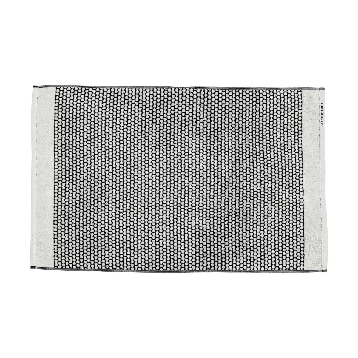 Mette Ditmer Grid kylpyhuonematto 50×80 cm Musta-off white