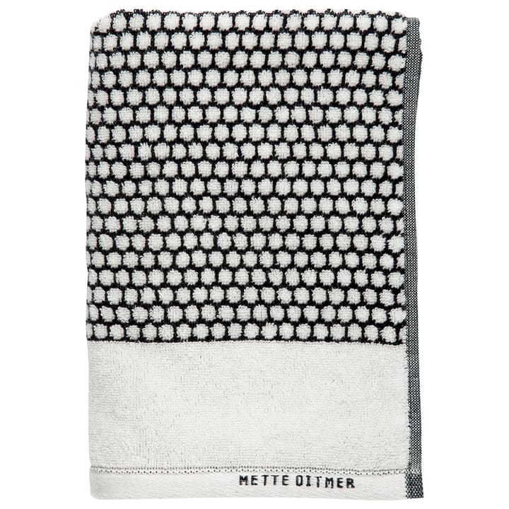 Grid pyyhe 50 x 100 cm - Musta-off white - Mette Ditmer