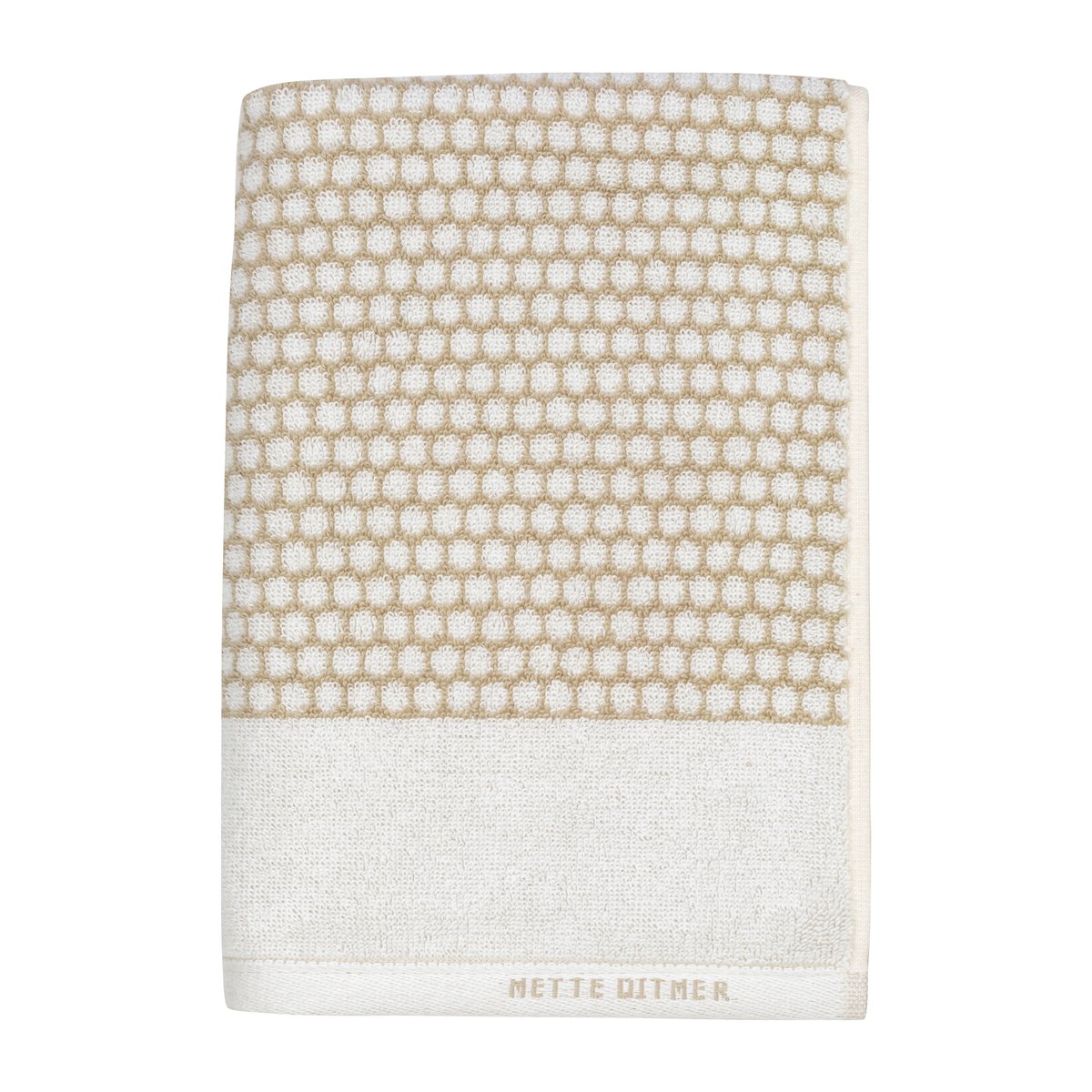 Mette Ditmer Grid pyyhe 50 x 100 cm Sand-off white | Skandinaavinen Sisustus | Käsipyyhkeet | Valkoinen