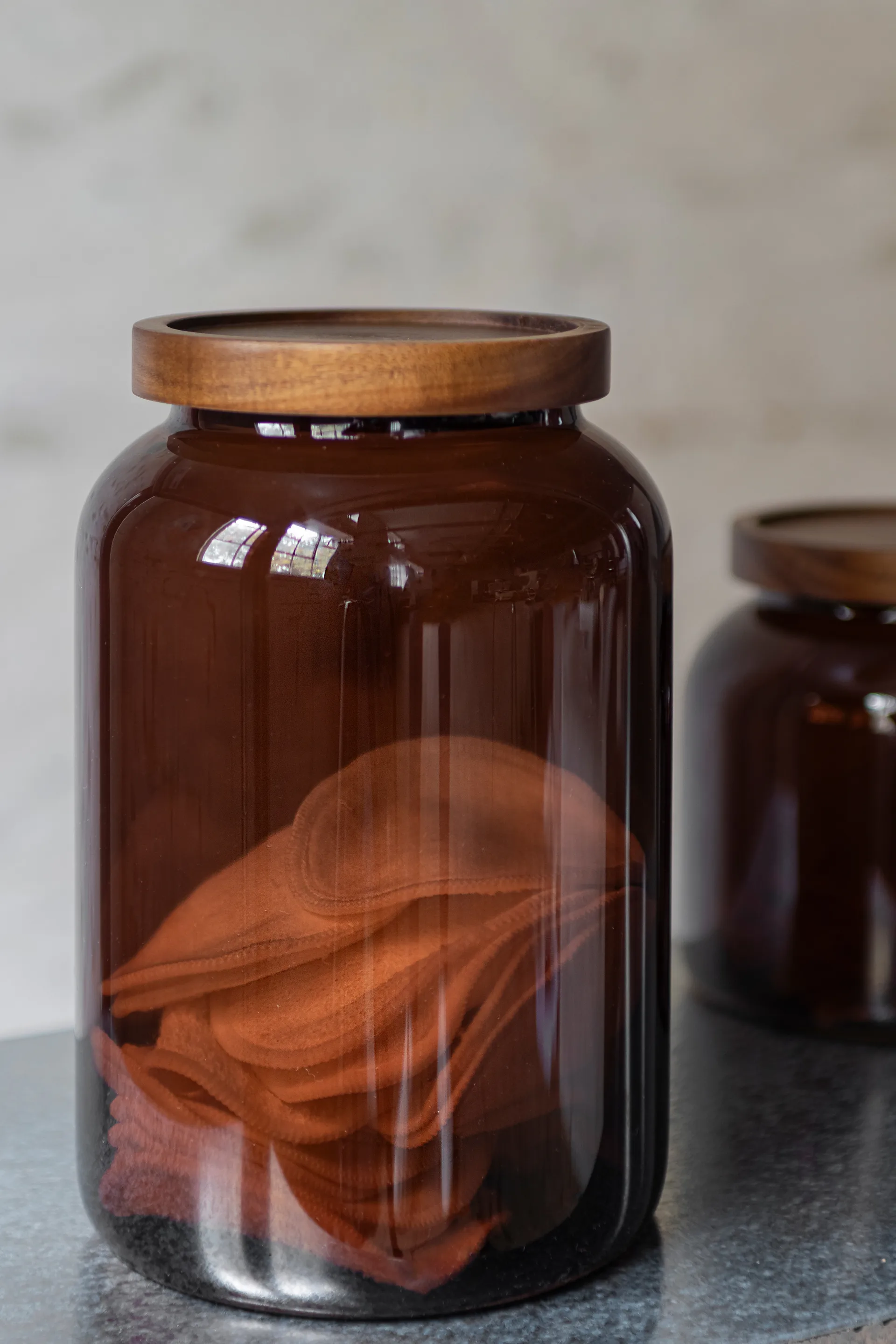 Luna purkki kannella large 20 cm, Ruskea Mette Ditmer