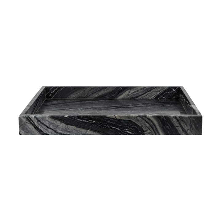 Marble koristetarjotin large 30x40 cm - Black-grey - Mette Ditmer