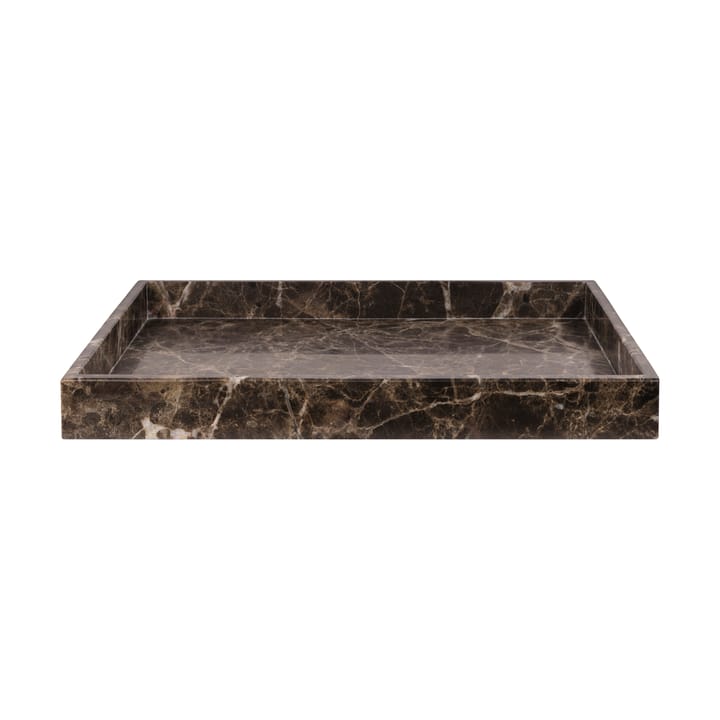 Marble koristetarjotin large 30x40 cm - Brown - Mette Ditmer