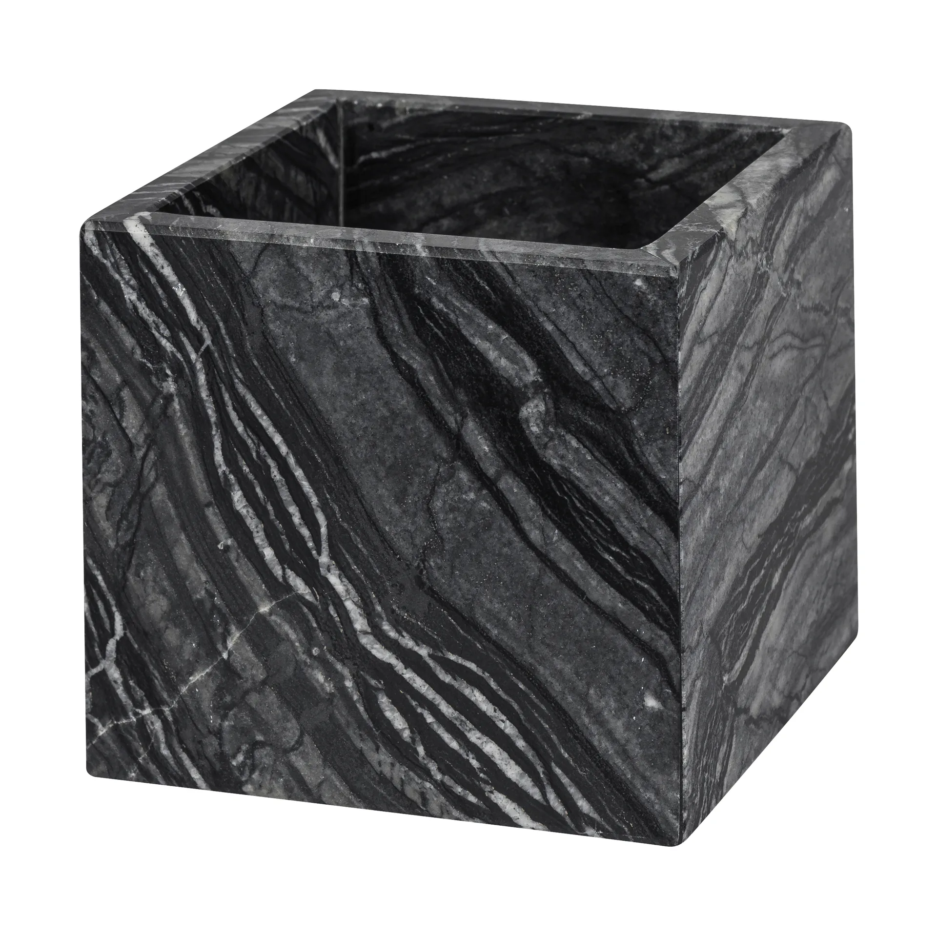 Marble kuutio 8,5x8,5 cm, Black-grey Mette Ditmer