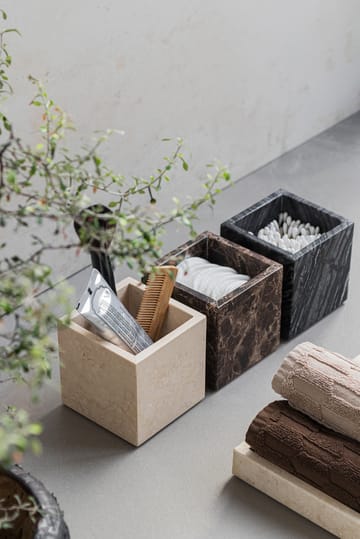 Marble kuutio 8,5x8,5 cm - Black-grey - Mette Ditmer
