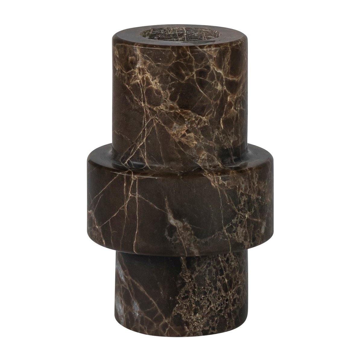 Mette Ditmer Marble kynttilänjalka 8,5 cm Ruskea | Skandinaavinen Sisustus | Kynttilänjalat & Kyntteliköt | Ruskea