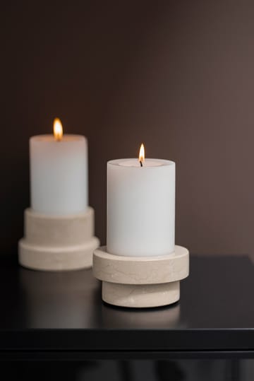 Marble kynttilänjalka pöytäkynttilälle 5 cm - Hiekka - Mette Ditmer
