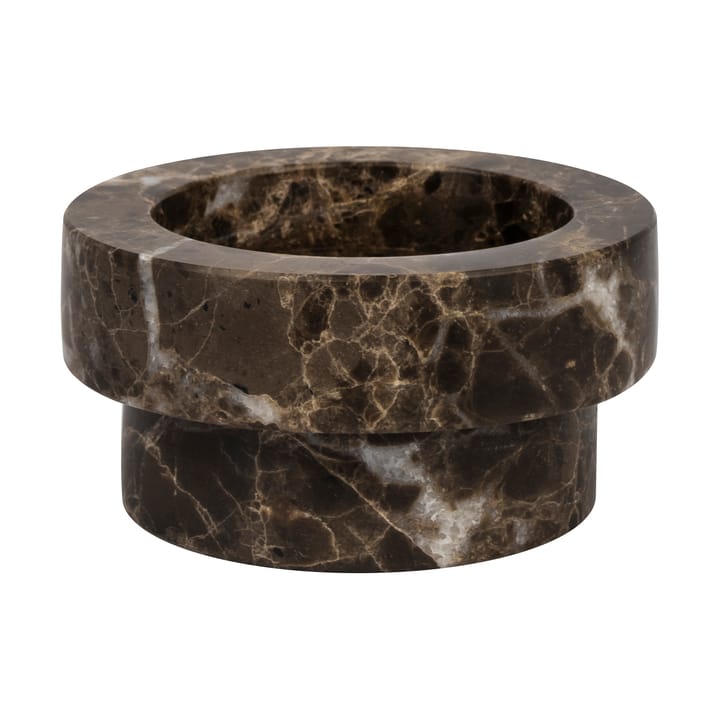 Marble kynttilänjalka pöytäkynttilälle 5 cm - Ruskea - Mette Ditmer