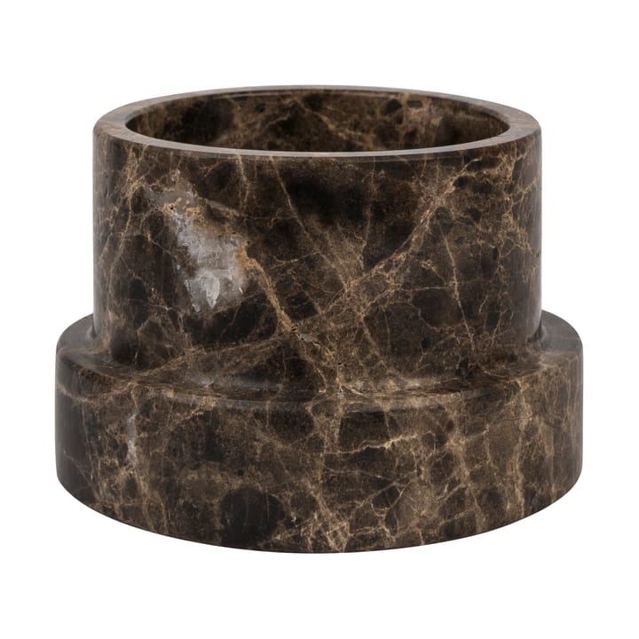 Marble kynttilänjalka pöytäkynttilälle 6,5 cm - Ruskea - Mette Ditmer