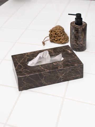 Marble nenäliinalaatikko 14x25,5 cm - Ruskea - Mette Ditmer