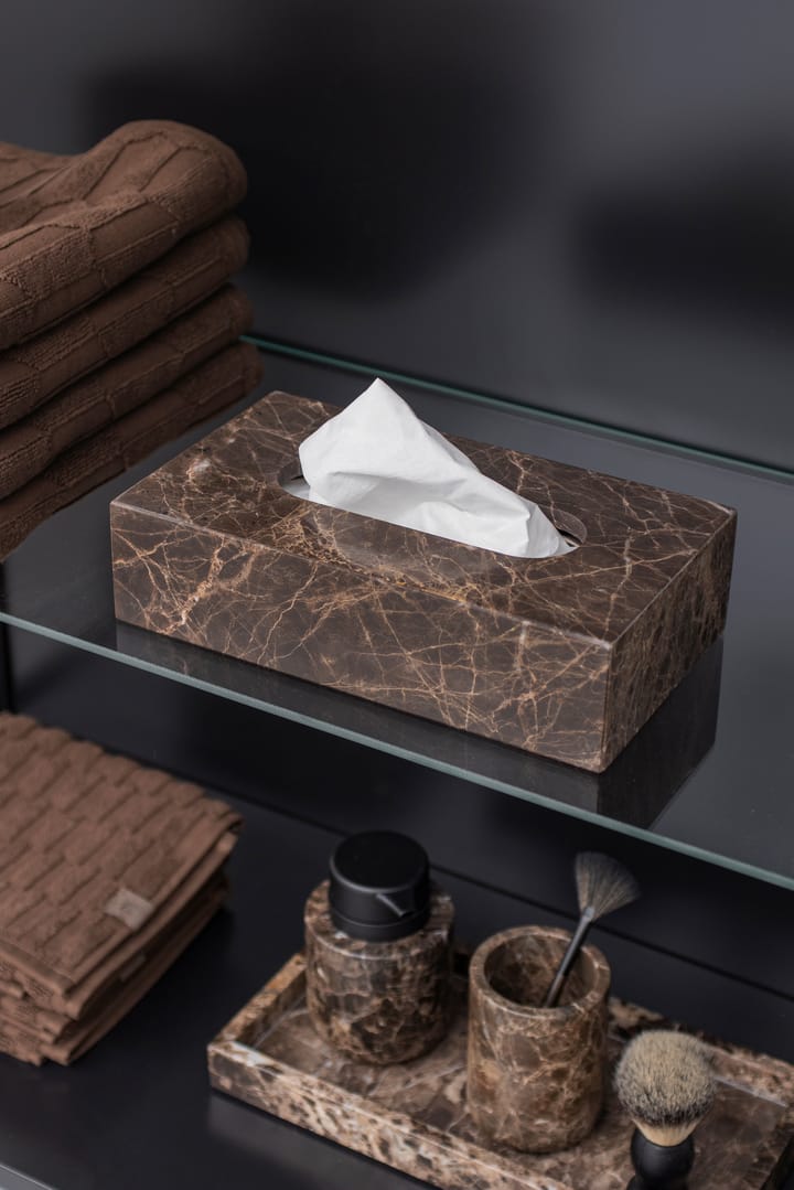 Marble nenäliinalaatikko 14x25,5 cm, Ruskea Mette Ditmer