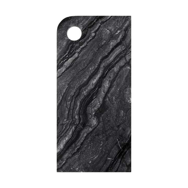 Marble tarjotin large 18x38 cm - Black-grey - Mette Ditmer