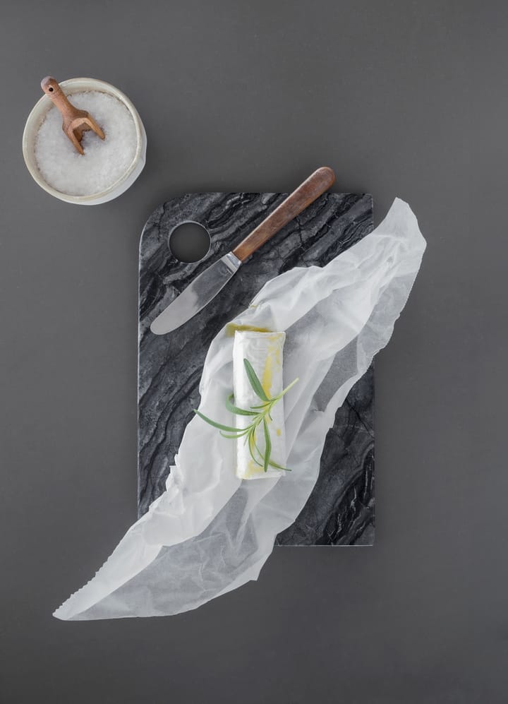 Marble tarjotin medium 20x30 cm - Black-grey - Mette Ditmer