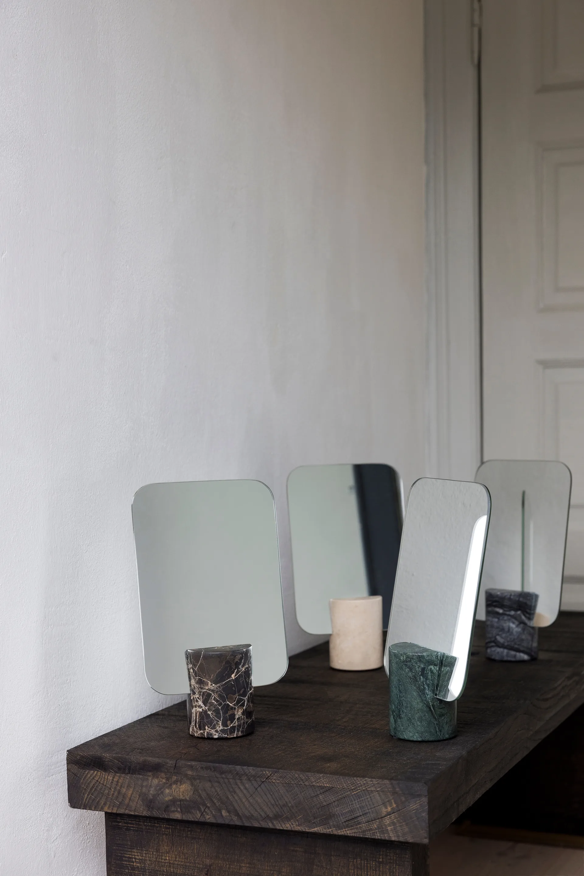 Marmorinen pöytäpeili, Ruskea, 30 cm Mette Ditmer