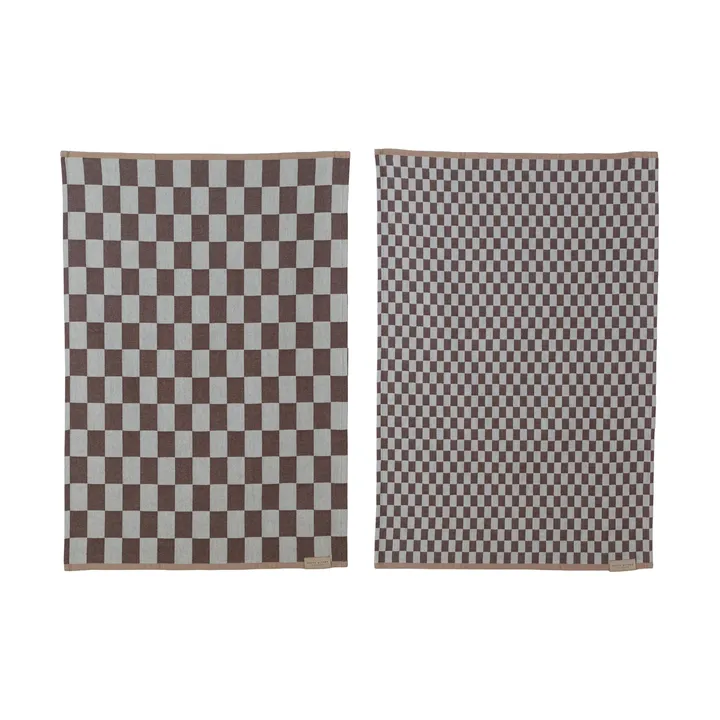 Mini-Max keittiöpyyhe 2-pack - Brown (ruskea), 50x70 cm - Mette Ditmer