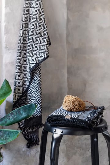 Morocco käsipyyhe 70 x 140 cm - Black-white - Mette Ditmer